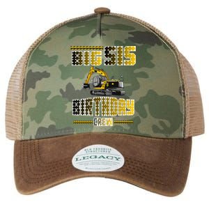 Big Sis Sister Birthday Crew Party Excavator Legacy Tie Dye Trucker Hat