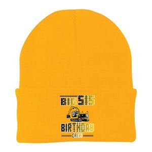 Big Sis Sister Birthday Crew Party Excavator Knit Cap Winter Beanie