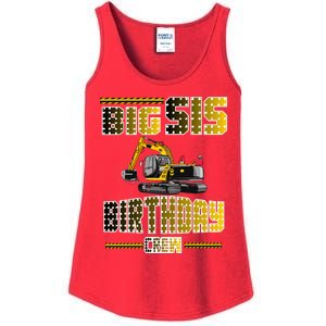 Big Sis Sister Birthday Crew Party Excavator Ladies Essential Tank