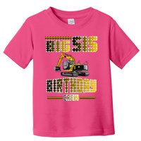 Big Sis Sister Birthday Crew Party Excavator Toddler T-Shirt