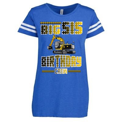 Big Sis Sister Birthday Crew Party Excavator Enza Ladies Jersey Football T-Shirt