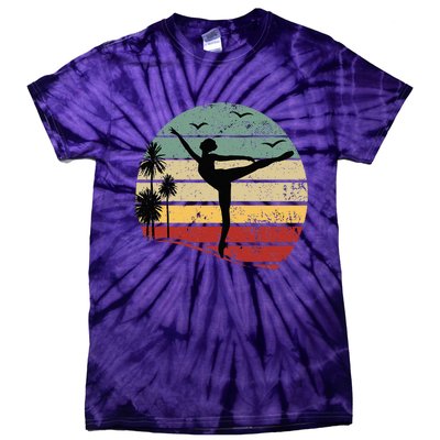 Ballet Silhouette Sunset Ballet Girl Ballet Ballerina Tie-Dye T-Shirt