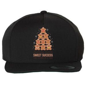 Building Sweet Success Christmas Gingerbread Stars Wool Snapback Cap