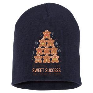 Building Sweet Success Christmas Gingerbread Stars Short Acrylic Beanie