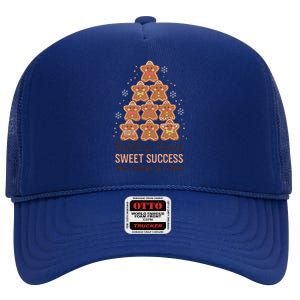 Building Sweet Success Christmas Gingerbread Stars High Crown Mesh Back Trucker Hat