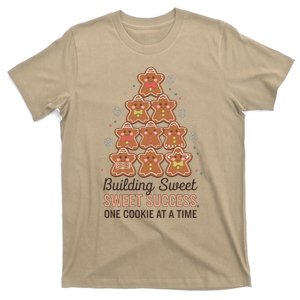 Building Sweet Success Christmas Gingerbread Stars T-Shirt