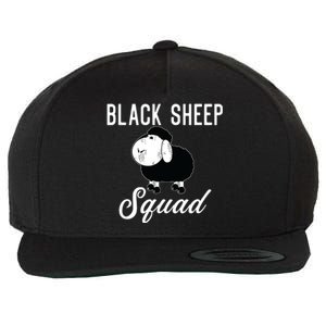 Black Sheepp Squad Funny Black Sheep Wool Snapback Cap