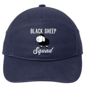 Black Sheepp Squad Funny Black Sheep 7-Panel Snapback Hat