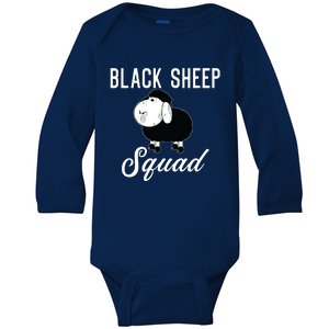 Black Sheepp Squad Funny Black Sheep Baby Long Sleeve Bodysuit