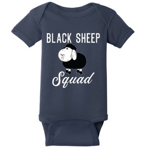 Black Sheepp Squad Funny Black Sheep Baby Bodysuit