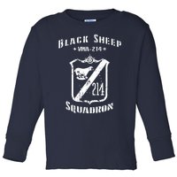 Black Sheepp Squadron VMA214 WWII Vintage Toddler Long Sleeve Shirt