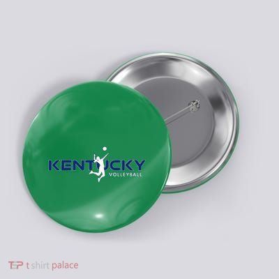 Bluegrass State Sports Fan Kentucky Volleyball Button
