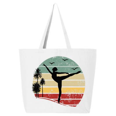 Ballet Silhouette Sunset Ballet Girl Ballet Ballerina 25L Jumbo Tote