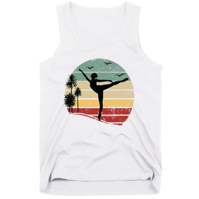 Ballet Silhouette Sunset Ballet Girl Ballet Ballerina Tank Top