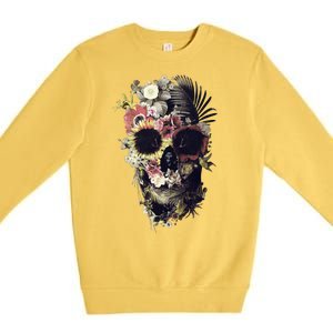 Bloom Skull Sunflower Premium Crewneck Sweatshirt