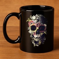 Bloom Skull Sunflower 11oz C Handle Ceramic Mug