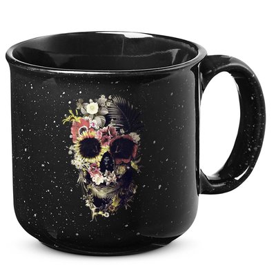 Bloom Skull Sunflower 15oz Campfire Ceramic Mug
