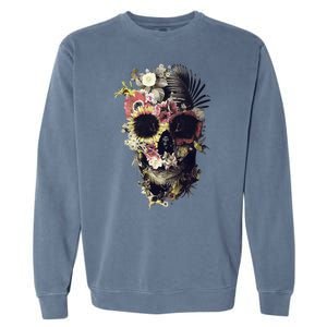 Bloom Skull Sunflower Garment-Dyed Sweatshirt