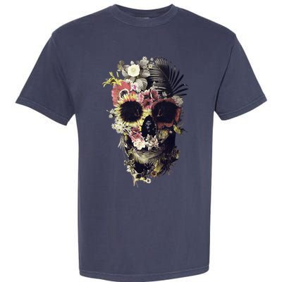 Bloom Skull Sunflower Garment-Dyed Heavyweight T-Shirt