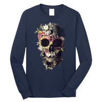 Bloom Skull Sunflower Long Sleeve Shirt