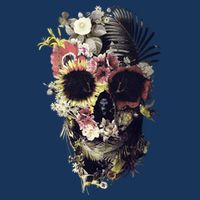 Bloom Skull Sunflower Button