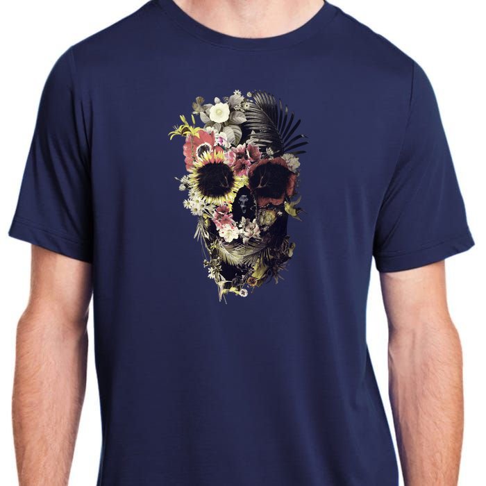 Bloom Skull Sunflower Adult ChromaSoft Performance T-Shirt