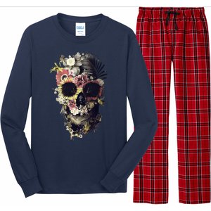 Bloom Skull Sunflower Long Sleeve Pajama Set