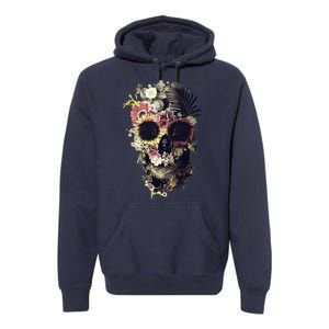 Bloom Skull Sunflower Premium Hoodie