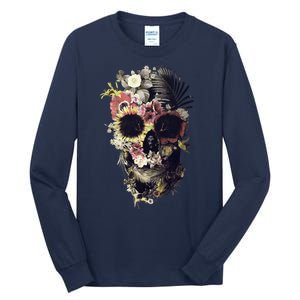 Bloom Skull Sunflower Tall Long Sleeve T-Shirt