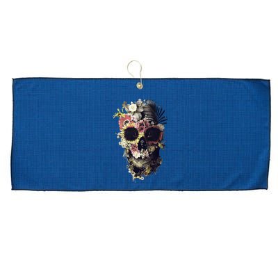 Bloom Skull Sunflower Large Microfiber Waffle Golf Towel
