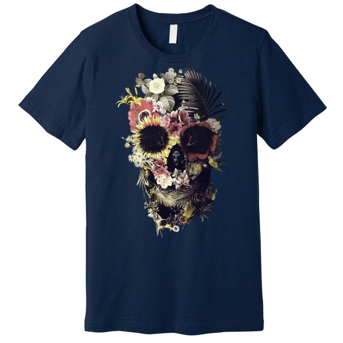 Bloom Skull Sunflower Premium T-Shirt