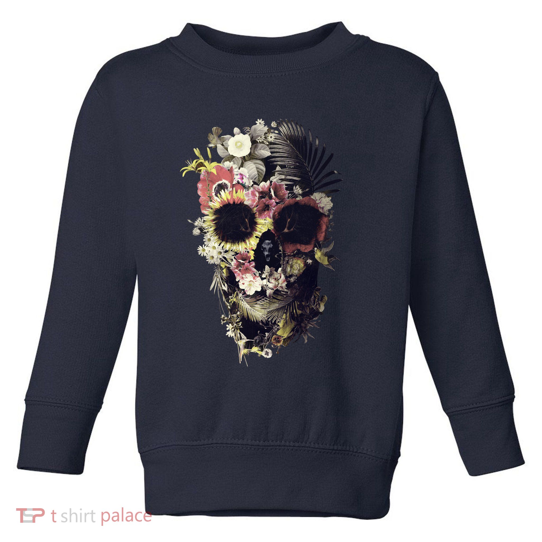 Bloom Skull Sunflower Toddler Sweatshirt