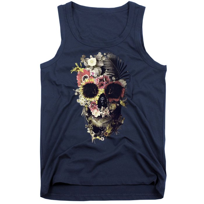 Bloom Skull Sunflower Tank Top