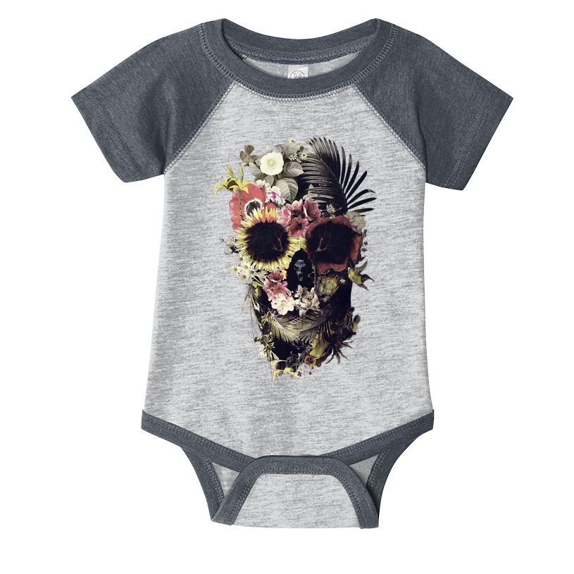Bloom Skull Sunflower Infant Baby Jersey Bodysuit