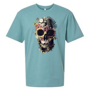 Bloom Skull Sunflower Sueded Cloud Jersey T-Shirt