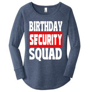 Birthday Security Squad Of Funny Birthday Squad Family Party Gift Women's Perfect Tri Tunic Long Sleeve Shirt