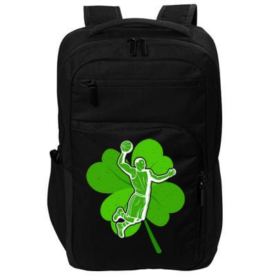 Basketball Sports Shamrock St Patricks Day Impact Tech Backpack