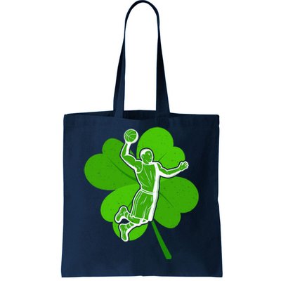 Basketball Sports Shamrock St Patricks Day Tote Bag