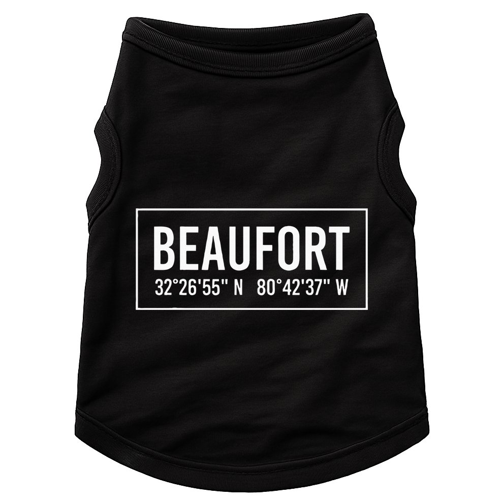 Beaufort Sc South Carolina Funny City Coordinates Home Gift Doggie Tank