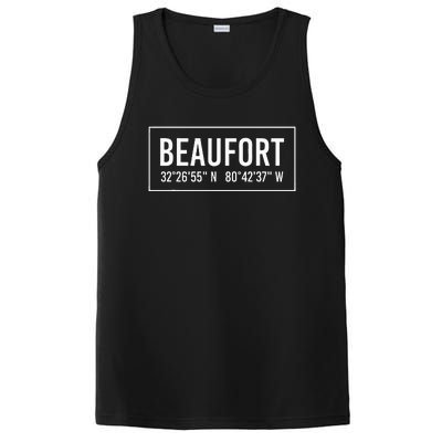 Beaufort Sc South Carolina Funny City Coordinates Home Gift PosiCharge Competitor Tank