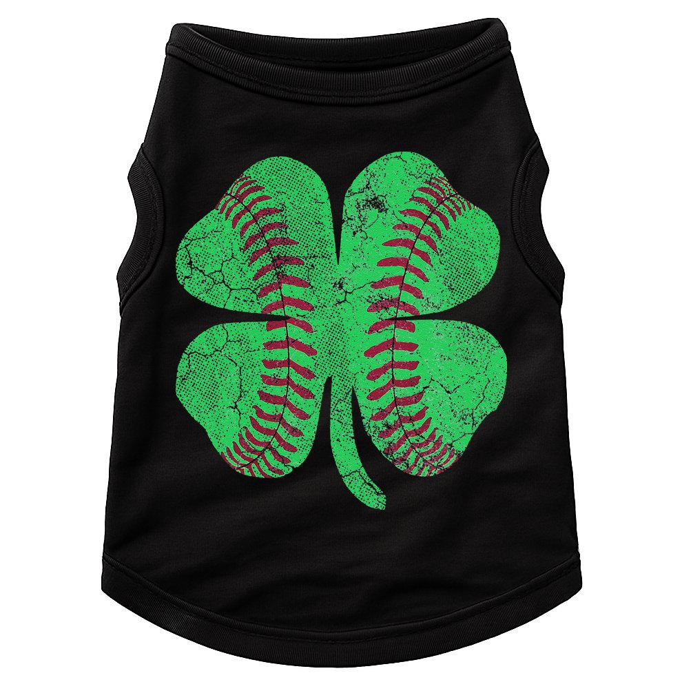Baseball Shamrock St. Patrick's Day Saint Paddy's Doggie Tank