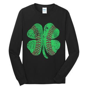 Baseball Shamrock St. Patrick's Day Saint Paddy's Tall Long Sleeve T-Shirt