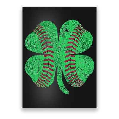Baseball Shamrock St. Patrick's Day Saint Paddy's Poster