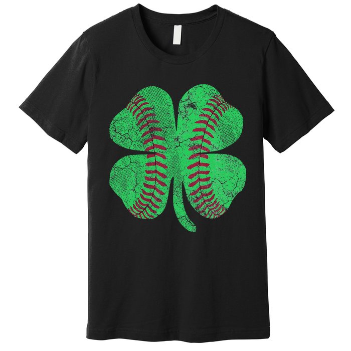 Baseball Shamrock St. Patrick's Day Saint Paddy's Premium T-Shirt