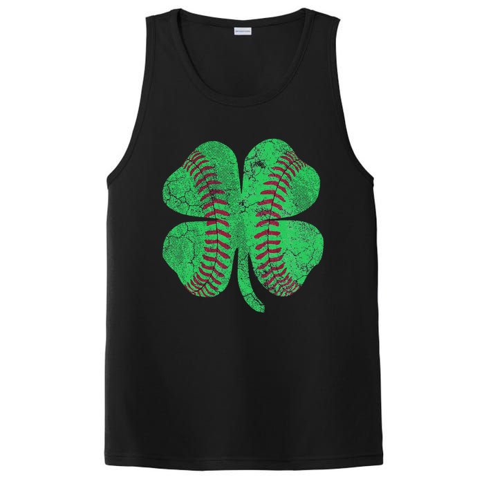 Baseball Shamrock St. Patrick's Day Saint Paddy's PosiCharge Competitor Tank