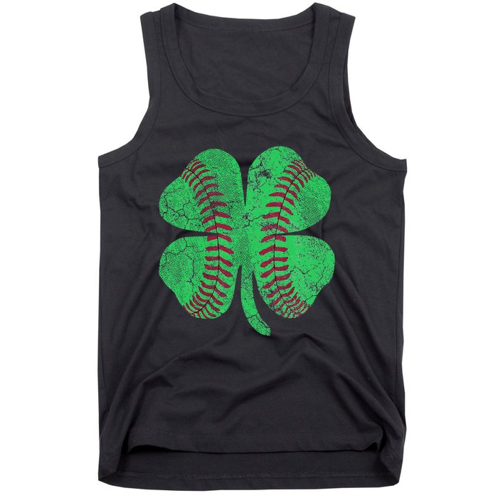 Baseball Shamrock St. Patrick's Day Saint Paddy's Tank Top