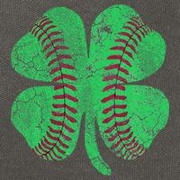 Baseball Shamrock St. Patrick's Day Saint Paddy's Cotton Canvas Backpack