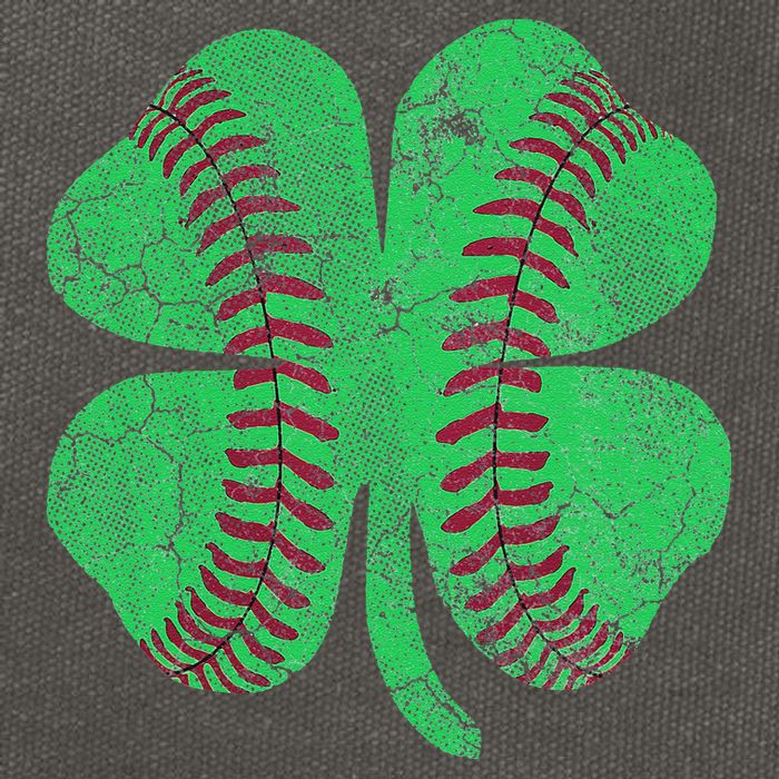 Baseball Shamrock St. Patrick's Day Saint Paddy's Cotton Canvas Backpack