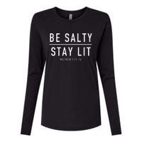 Be Salty Stay Lit Matthew 51314 Womens Cotton Relaxed Long Sleeve T-Shirt