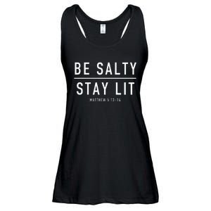 Be Salty Stay Lit Matthew 51314 Ladies Essential Flowy Tank